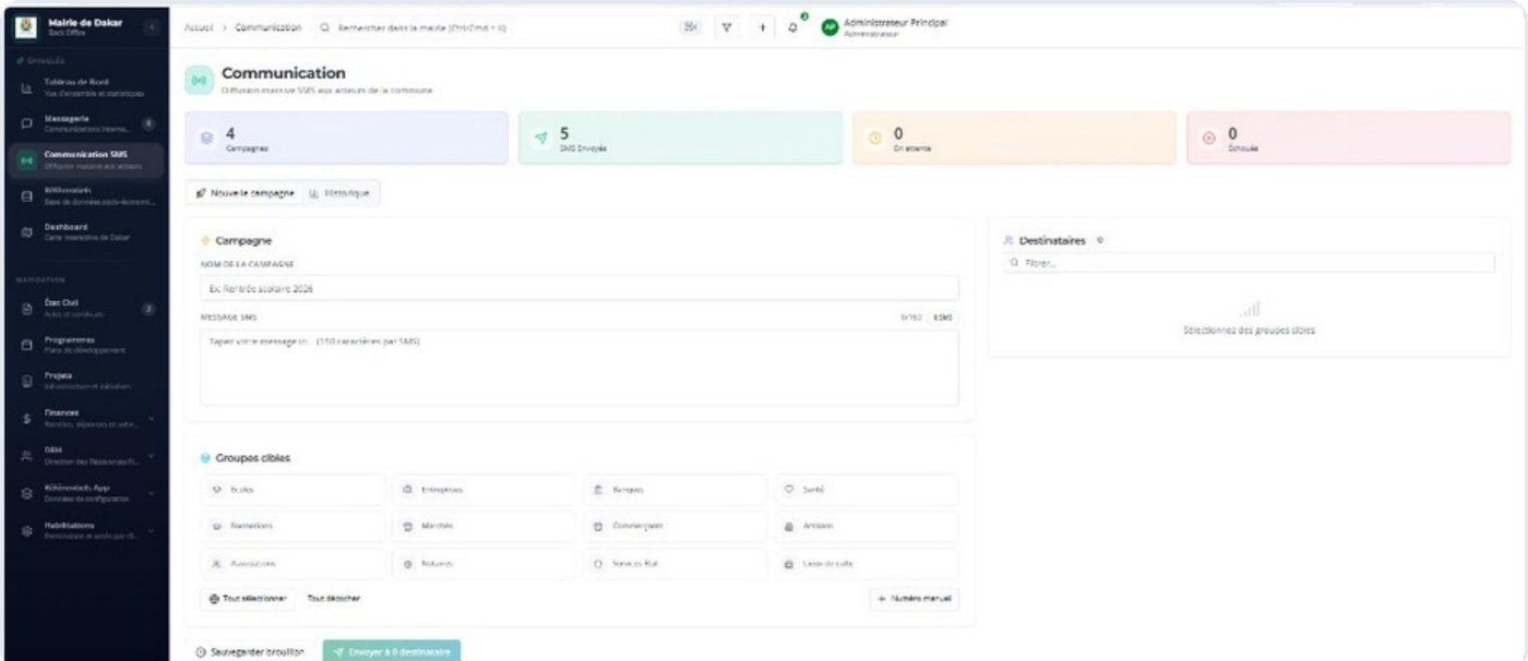 Module de campagnes SMS pour la communication citoyenne
